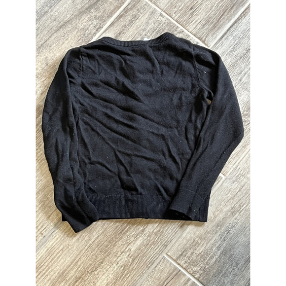 Girls Black Cardigan Sweater Button Up Knit Top School Uniform Size - Picture 3 of 7